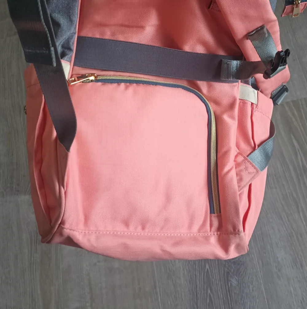 Zounich Multipocket Diaper Bag (Orange/Grey) A- - Picture 7 of 11